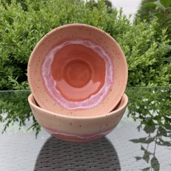Keramiksk�l til morgenmad og snacks - Rosa