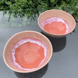 Keramiksk�le til morgenmad og snacks - Rosa