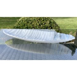 Ovalt fad i Sky Hvidt glas (35x15cm)