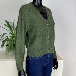 ZE-ZE Christel Cardigan - Cypress Green