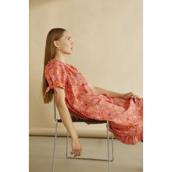 ZE-ZE Kena Dress - Coral Poppy