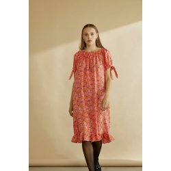 ZE-ZE Kena Dress - Coral Poppy