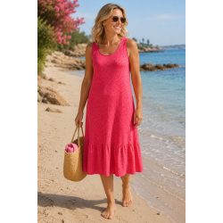 ZE-ZE Krista Dress - Raspberry