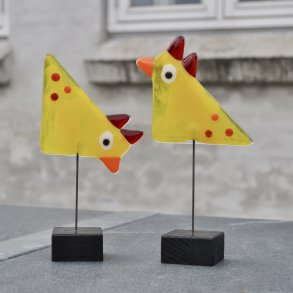 Hns p fod - Gul meleret (2 stk)