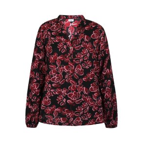 ZE-ZE Nordic Relly 130 Blouse - Bordeaux/Sort